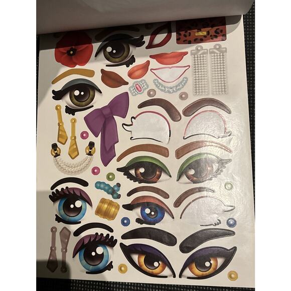 Bendon Fashion Diva Create-A-Face Sticker Pad Art Project at Home Kids READ NOTE - Picture 5 of 9